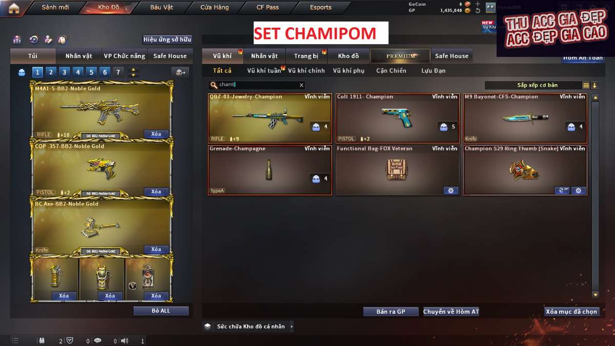 shop acc cf uy tin gia re